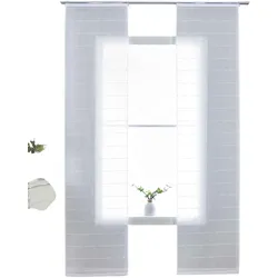 SCHIEBEVORHANG 2ER SET »Kassel« HxB 245x60 cm Natur