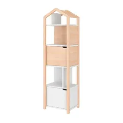 BÜCHERREGAL Holz und Weiß