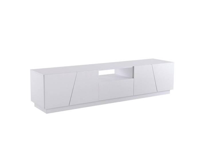 Flieks Tv-Schrank 170cm Modern Patchwork-Stil Weiß, Holz, 43x23x60 cm, Wohnzimmer, TV Möbel, Lowboards, Lowboards stehend