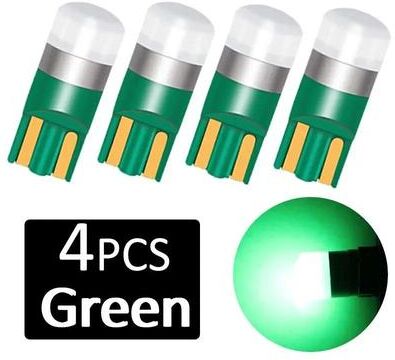 Inspired Living 4 Pack T10 W5W 3030 SMD 6000K White LED Interior Dome Bulbs green 4pcs