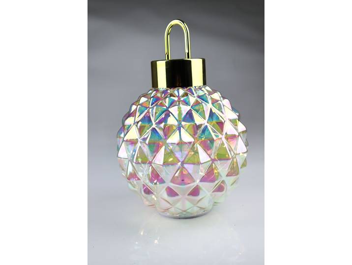 LED Dekoobjekt AM DESIGN Glaskugel zum aufhängen , bunt (irisierend), H:32cm L:22cm, Leuchten, LED Dekoobjekt, 22x32 cm