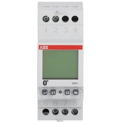 ABB DW1 Wochenzeitschaltuhr 1 Kanal Bluetooth Programmierung per App Bis 500 W LED-Last 2CSM222531R1000