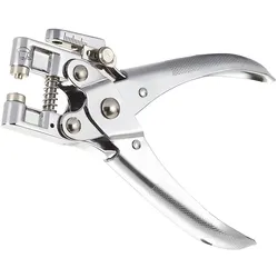 Stanz- und Öszange KW-triO 09717 - 4,5 mm Lochdurchmesser locht und öst bis zu 30 Blatt. für Papier, Karton und Kunststoff mit einstellbarem Anschlag, silber