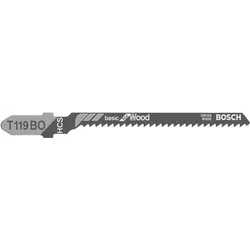Bosch Professional Zubehör, Sägeblatt, Stichsägeblatt T 119 BO Basic for Wood, 100er-Pack