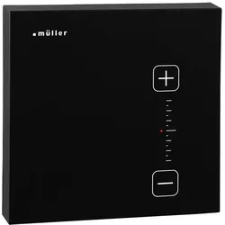 Müller KNX 24711 Raumtemperaturregler, Luftgüte-Temperatur-Feuchte-Sensor GS, Thermostat, Schwarz