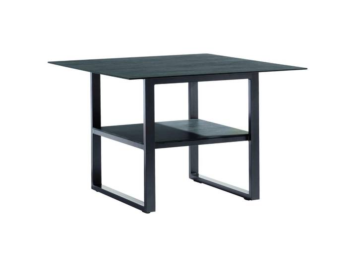 Sieger Gartentisch, Grau, Metall, quadratisch, Kufe, U-Form, 105x67x105 cm, Stauraum, Gartenmöbel, Gartentisch, Gartentische