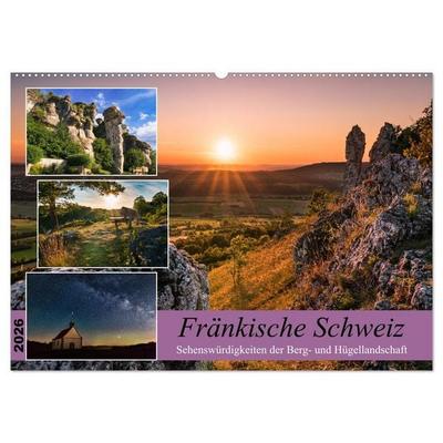 Fränkische Schweiz - Sehenswürdigkeiten der Berg- und Hügellandschaft (Wandkalender 2026 DIN A2 quer), CALVENDO Monatskalender