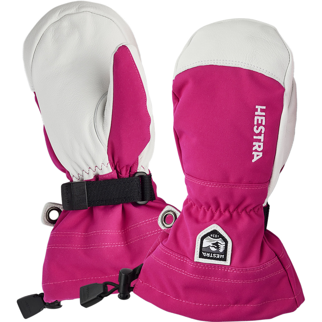 Hestra Kinder Fäustling ARMY LEATHER HELI fuchsia - 5,0