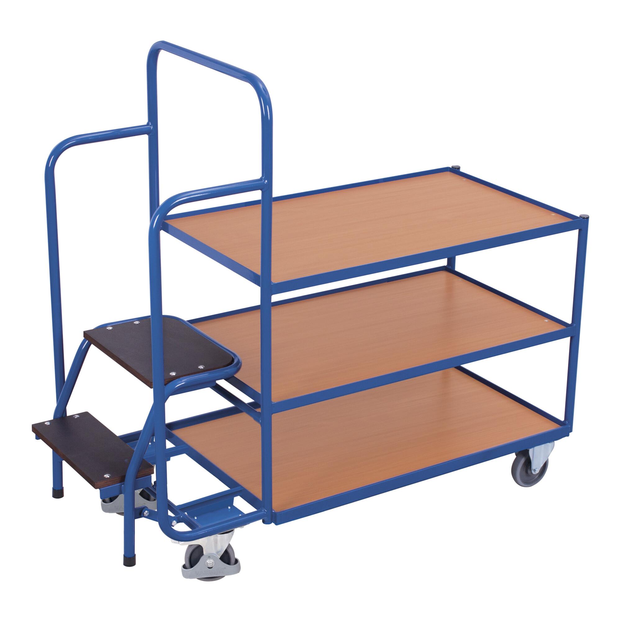 VARIOfit Kommissionierwagen mit 3 Ladeflächen niedrig (sw-600.615)