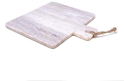 Global Crafts Handmade Marble Cheese or Cutting Board with Handle