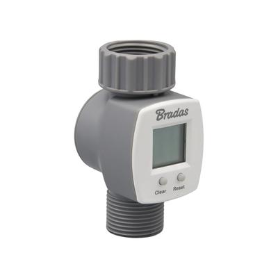 BRADAS Digitaler Wasserzähler 3/4“ LCD WL-3110 Wasseruhr WHITE LINE