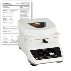 PCE Instruments PCE-MA 200TS-ICA Feuchteanalysatorwaage PCE-MA 200TS-ICA kalibriert (ISO) Wägebereich (max.) 3.7 kg Ablesbarkeit 0.01 g über Steckernetzteil