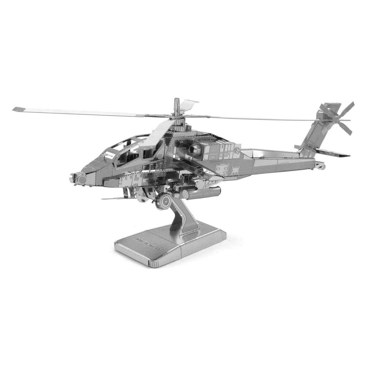 Metal Earth Metall-Erde AH-64 Apache Silberne Edition (MMS083)