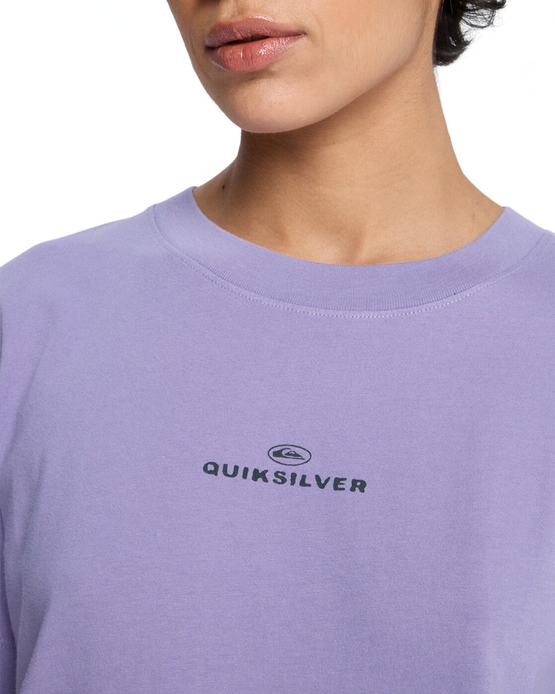 T-Shirt QUIKSILVER "Standard", Damen, Gr. L, lila (daybreak), Obermaterial: 100% Baumwolle., Shirts T-Shirt daybreak L