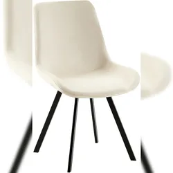 Proregal CHEFGASTRO Esszimmerstuhl PUERTO ESCONDIDO Samt HxBxT 89x53x59cm Samt Creme Küchenstuhl