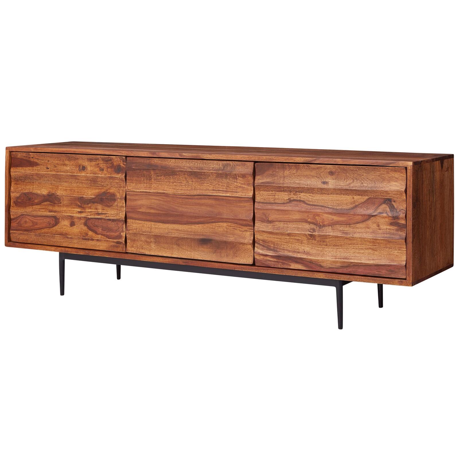 WOHNLING HiFi Lowboard WL5.636 Sheesham Massivholz 147x50x38cm