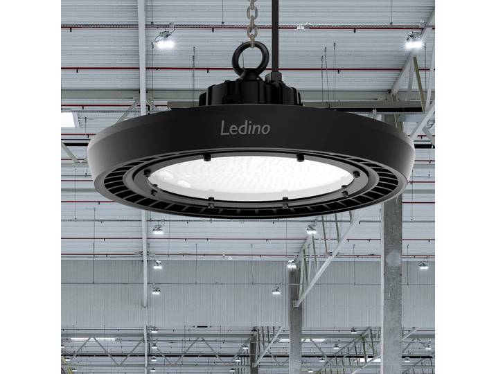 Ledino LED-Hallenstrahler Wangen 6.500K 100W 13.000lm Wangen, dimmbar, schwarz, Aluminium