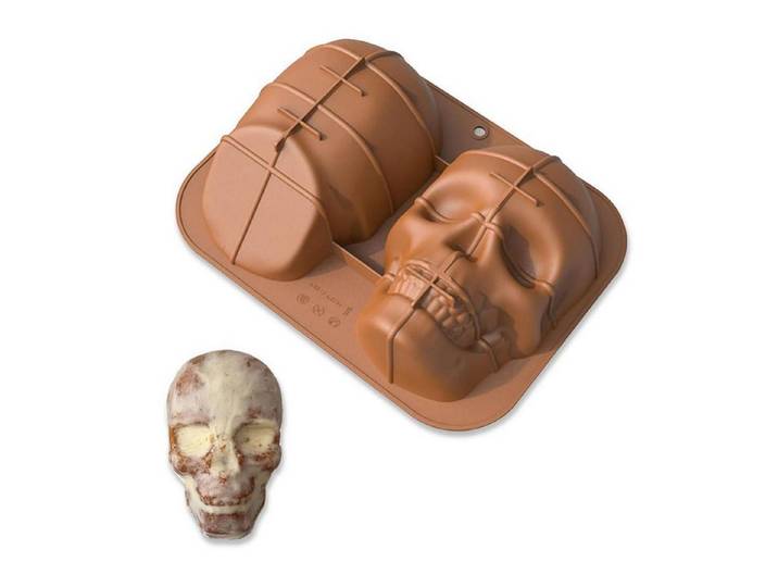 LuxusKollektion Silikonform 3D Totenkopf Backform Silikon groß Halloween, (1-tlg)