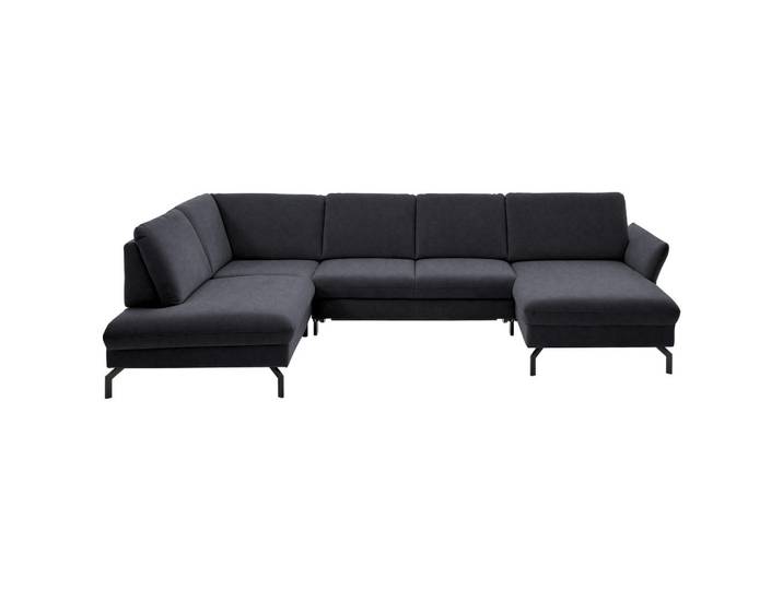 Beldomo System Wohnlandschaft, Anthrazit, Metall, 5-Sitzer, U-Form, 335x220 cm, Goldenes M, Stoffauswahl, Sitzqualitäten, seitenverkehrt erhältlich, individuell planbar, Wohnzimmer, Sofas & Couches, Wohnlandschaften, Wohnlandschaft U-Form