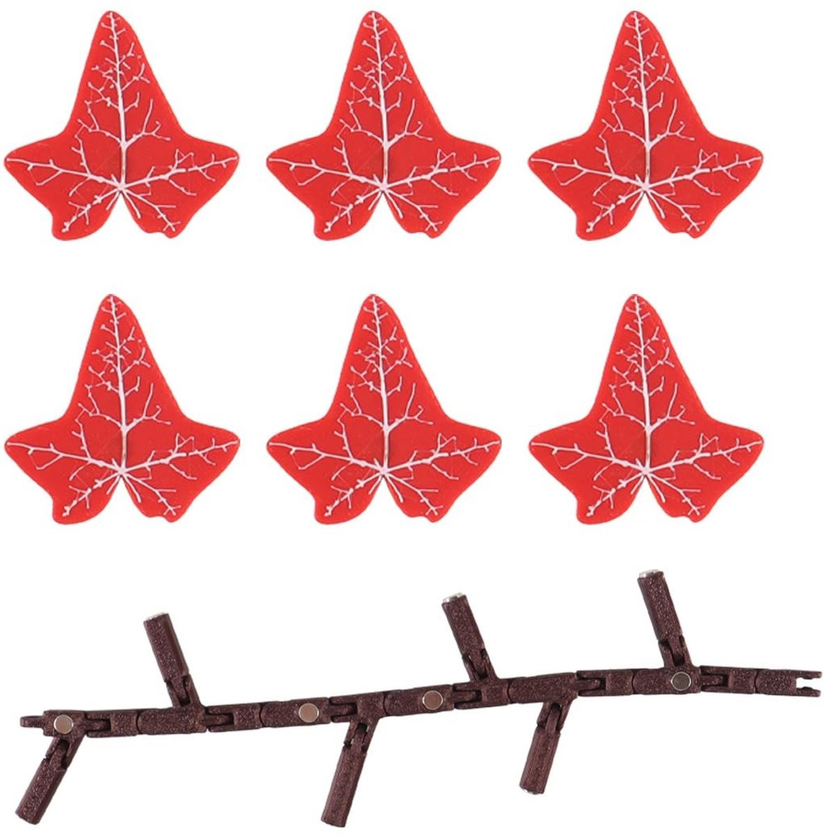 Dailygoods Dailygoody Klimop koelkastmagneten - 3D kunstmatige klimop - Rood