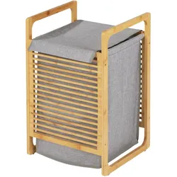 WENKO Wäschetruhe Mod. Bahari aus Bambus, Wäschekorb, 43 l