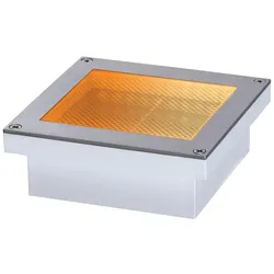 Paulmann LED Bodeneinbauleuchte Smart Home Zigbee 3.0 Brick  insektenfreundlich IP67 eckig 100x100mm Tunable Warm 1W 18lm 230V Edelstahl Edelstahl