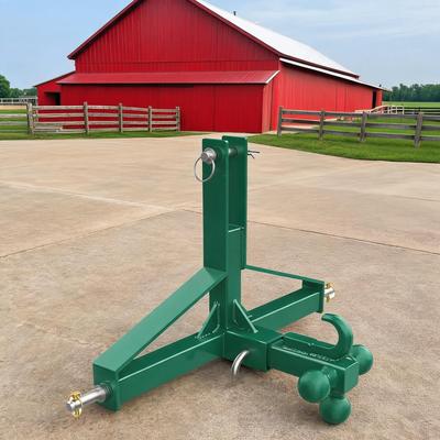 Garvee Tractor 3 Point Hitch 2in Receiver 4 Way Ball Mount 10Klb Carbon Steel