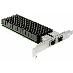 INTER-TECH ST-7214 LAN-Adapter, 2x RJ-45, PCIe 2.1 x8
