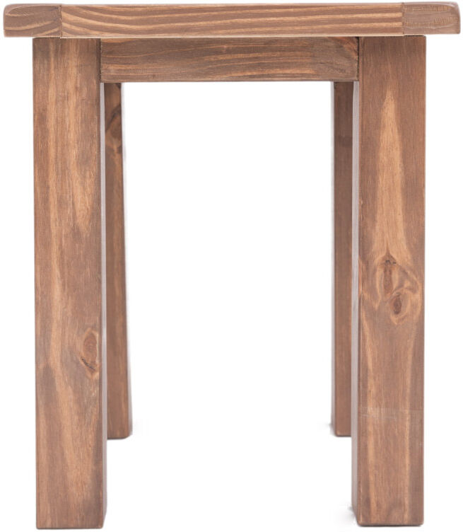 Alpen Home Patti Four Leg Square Side Table Brown 47cm H X 40cm W X 40cm D