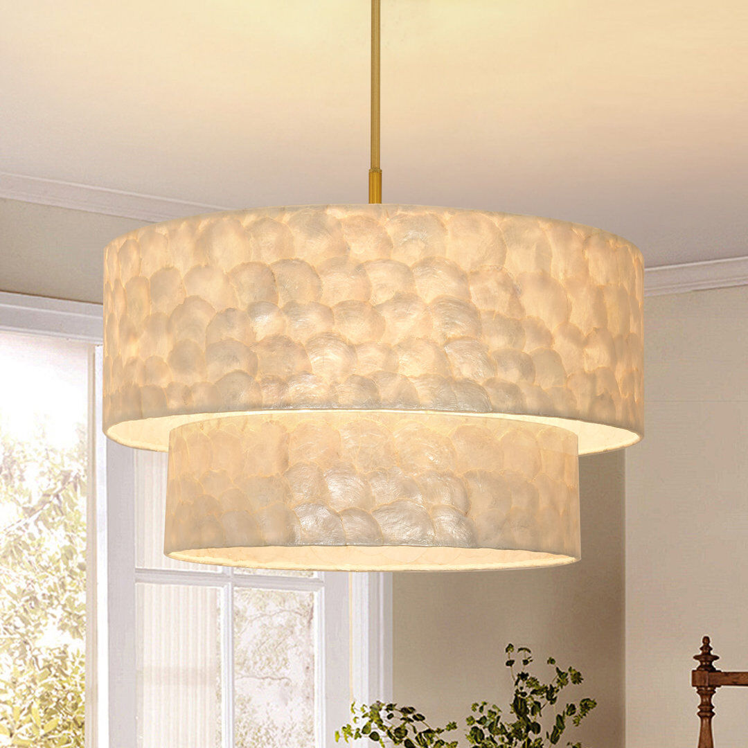 Blue Elephant 9 - Light Chandelier Brass 35.1cm H X 59.9cm W X 190.2cm D
