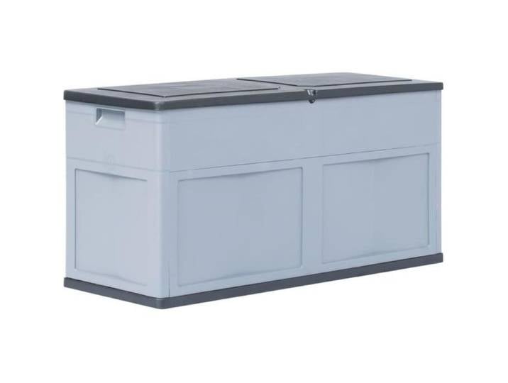 Haute qualité - Grand Coffre de jardin Boîte de Rangement de Jardin Coffre d'Extérieur 320 L Gris Noir 8523