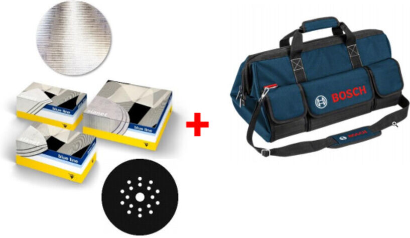 Bosch Trockenbau-Set, sia Schleifscheibe 7500 + Zwischenscheibe + Handwerkertasche, 153-teilig (06159975L5)