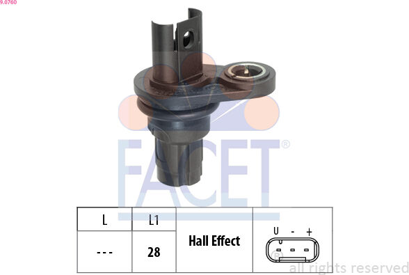 Facet Sensor, Drehzahl 9.0760 Für Bmw