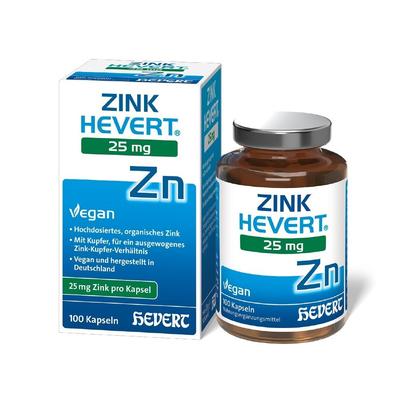 Zink Hevert 25 mg Kapseln 100 St