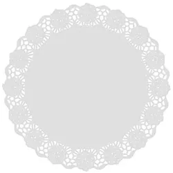 Sabert Weiße, wirtschaftliche Papierdeckchen Menü ø 16 cm (2000 Stück)