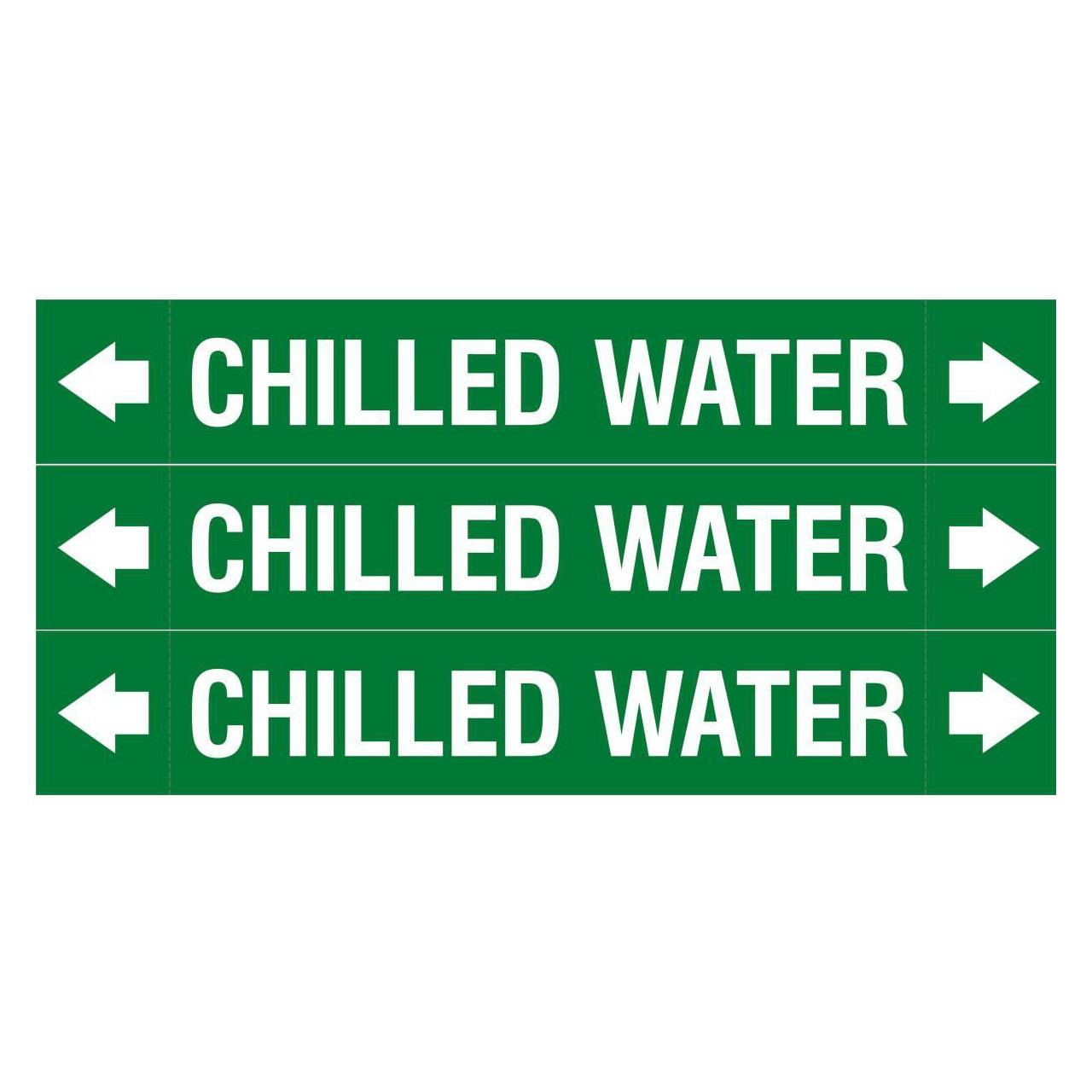 Brady ASME - Rohrmarkierer - Chilled Water (ASMEPM-37X230MM-CHILLED WATER)