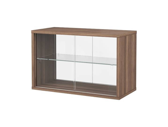 Pira Pira Vitrinenschrank Walnuss-Klarglas, 70x31 cm, 4-türig