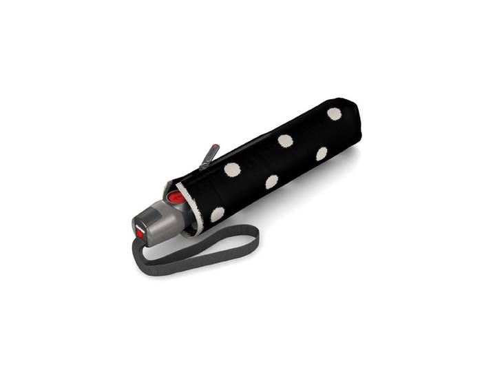 Taschenregenschirm KNIRPS Duomatic (sturmsicher) , schwarz-weiss (schwarz, weiß), Ø:98cm, Regenschirme, Taschenregenschirm