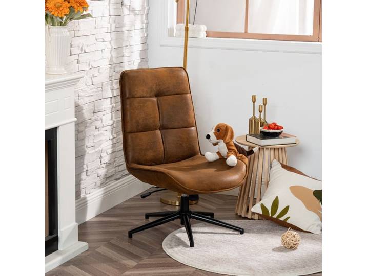 MEUBLES COSY Fauteuil de loisirs réglable en suédine pivotant à 360° - CHARLOTTE