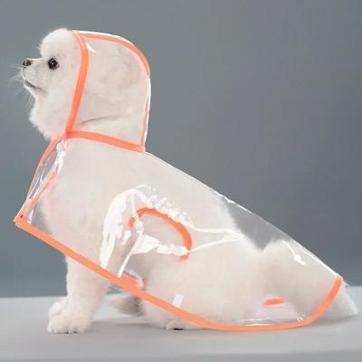 Uplifted Finds Crystal Clear All Weather Pet Raincoat orange 4xl
