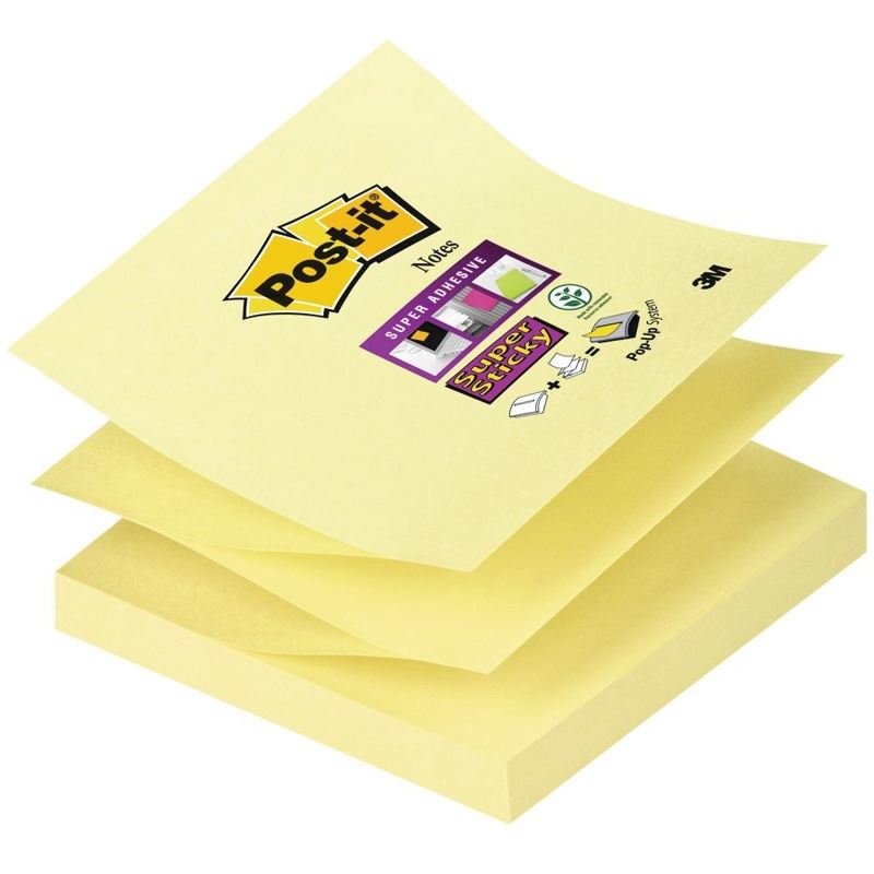 Post-it Super Sticky Z-Notes Haftnotizen extrastark R33012SY gelb 12 Blöcke