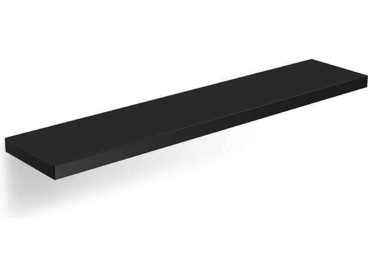 Casaria Wandplank Zwevend - 90 cm/15kg Belastbaar - Mat Zwart