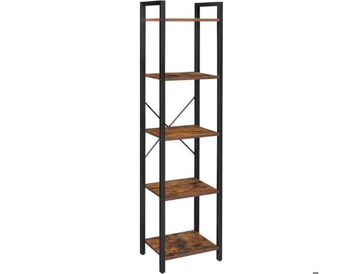 Étagère Colonne Industrielle Loft en Acier et Bois Rustique - Réf. VK8681847481539