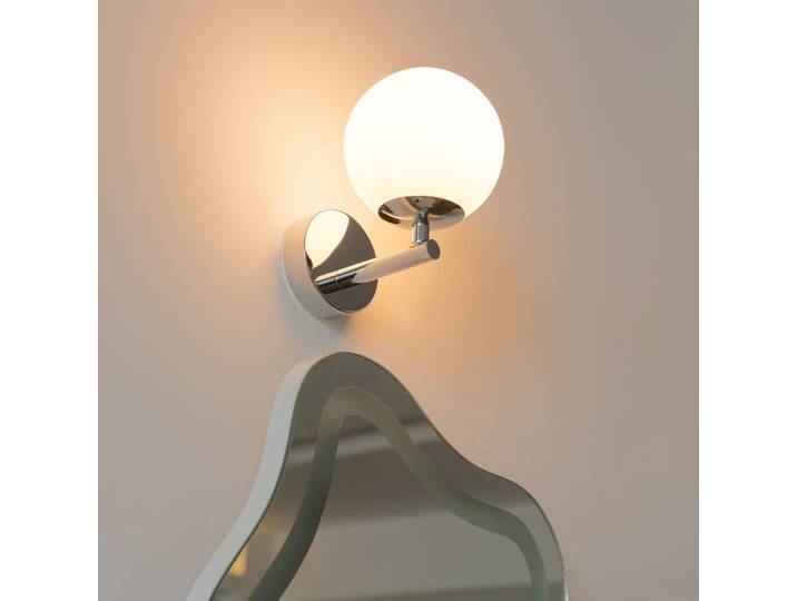 Maviris Applique Murale Chrome/Opal - Arcchio - Salle de bains - Moderne - Métal - Boule
