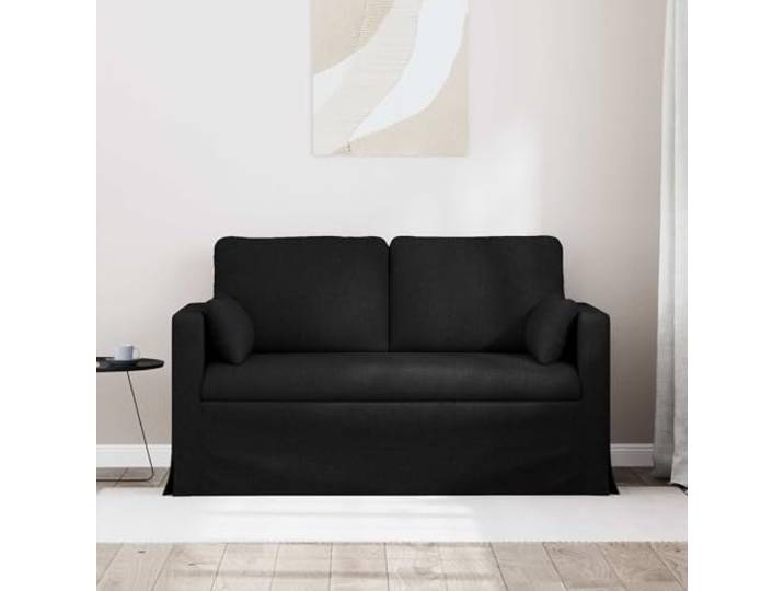KTHLBRH Schwarzes Sofa 139 x 78 x 80 cm Stoff Armlehnen aus Holz, Metallrahmen, Schaumstoff und Faser, modular, Innengebrauch