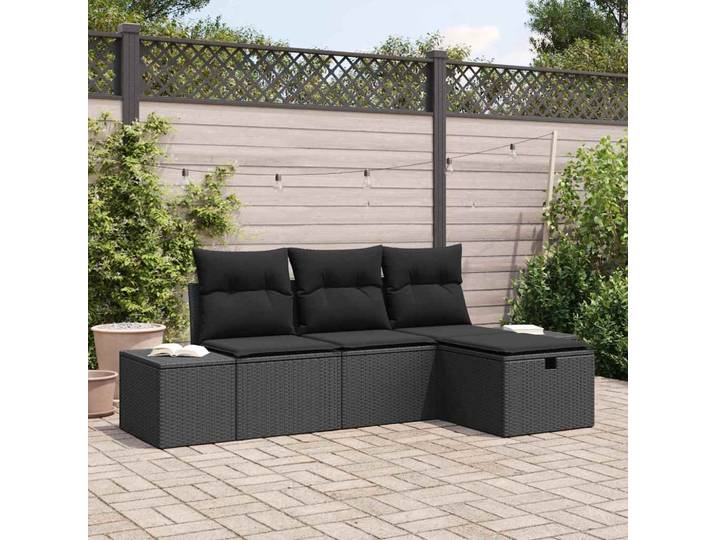 vidaXL Sofa Set 4 stk. Poly-Rattan