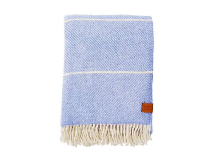 Klippan Yllefabrik Plaid Frank en laine 130x200 cm Infinity blue