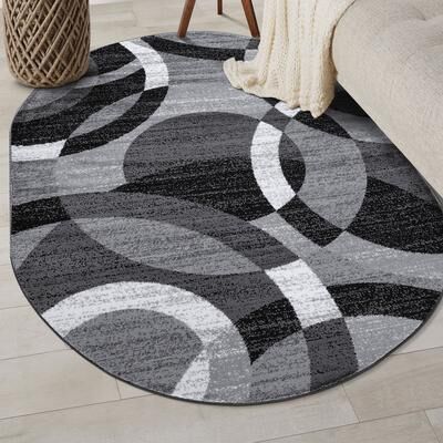 World Rug Gallery Geometric Circles Area Rug