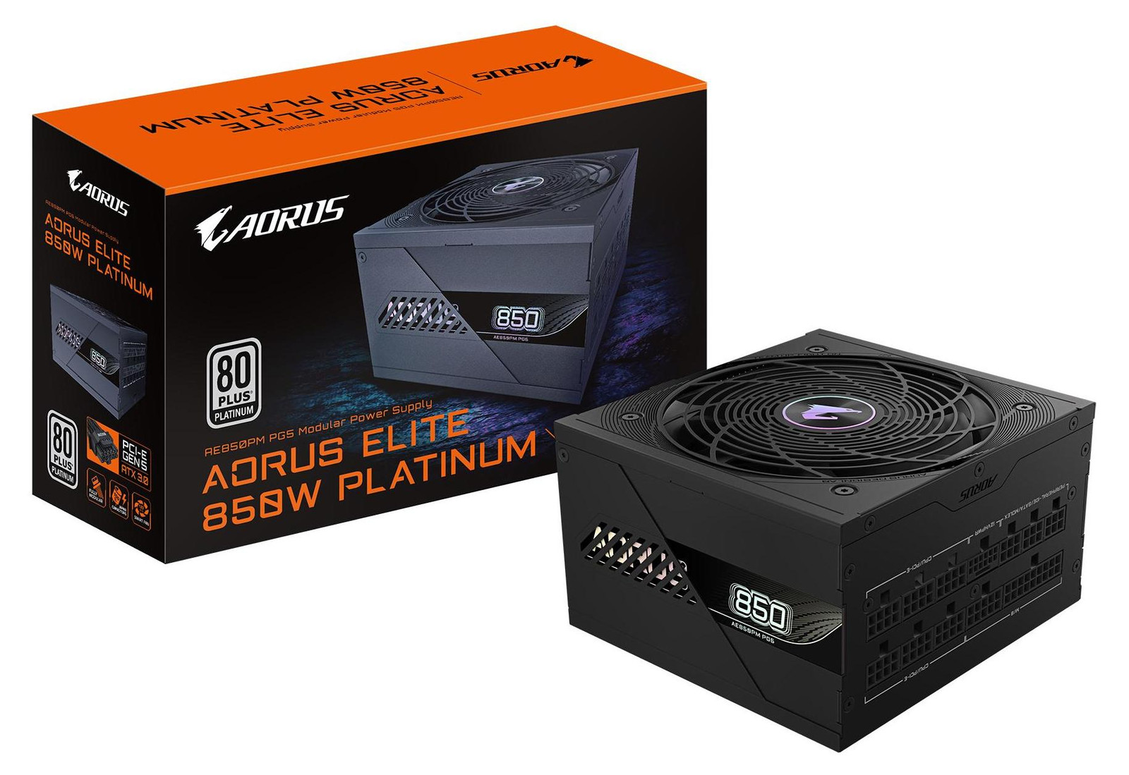 Gigabyte Aorus Elite Platinum ATX 3.1 850W voeding