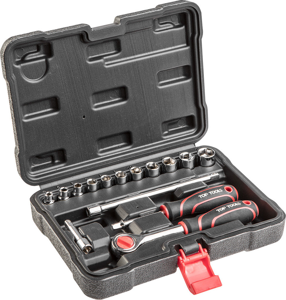 Top Tools 15-delige set steeksleutels 1/4 inch